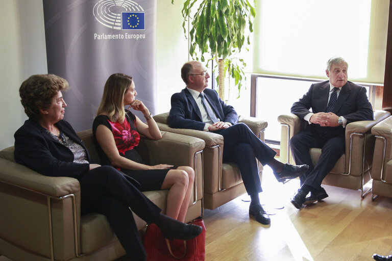 Foto 1: Official visit of the President of the European Parliament to Portugal - Antonio TAJANI EP President meets with Portuguese MEPs