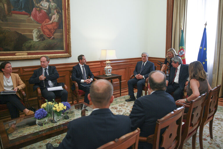 Suriet 16: Official visit of the President of the European Parliament to Portugal - Eduardo FERRO RODRIGUES, President of the Assembly meets with Antonio TAJANI, EP President