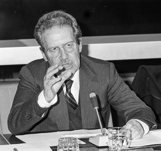 Meeting at the European Parliament in Strasbourg in october 1986