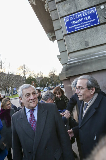 Zdjęcie 1: Inauguration of Avenue Simone Veil and Unveiling of Simone Veil´s portrait  in the presence of Antonio TAJANI, EP President