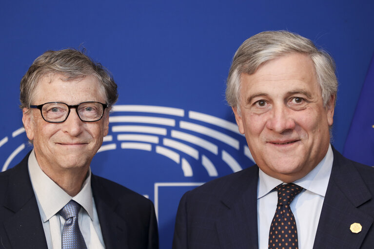 Antonio TAJANI - EP President meets with Meeting with Bill Gates, co-chair of the Bill & Melinda Gates Foundation