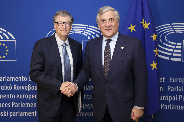 Antonio TAJANI - EP President meets with Meeting with Bill Gates, co-chair of the Bill & Melinda Gates Foundation