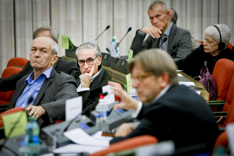 Fotografija 6: AFCO exchange of views on the state of play of the negotiations on Brexit: meeting with the Parliament's coordinator for the negotiations on the UK withdrawal from the EU and the member of the Parliament's Brexit Steering Group