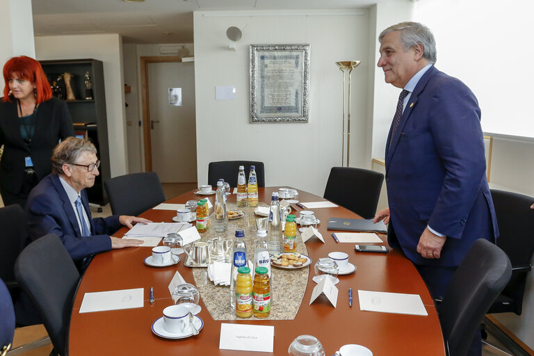 Снимка 11: Antonio TAJANI - EP President meets with Meeting with Bill Gates, co-chair of the Bill & Melinda Gates Foundation