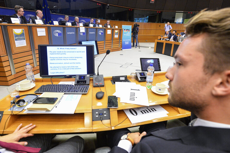 Fotografia 17: Hearing on ' Leaving the Euro zone '