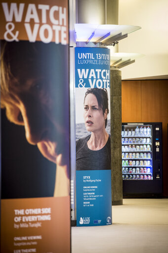 Lux Prize bilboard in the EP in Brussels