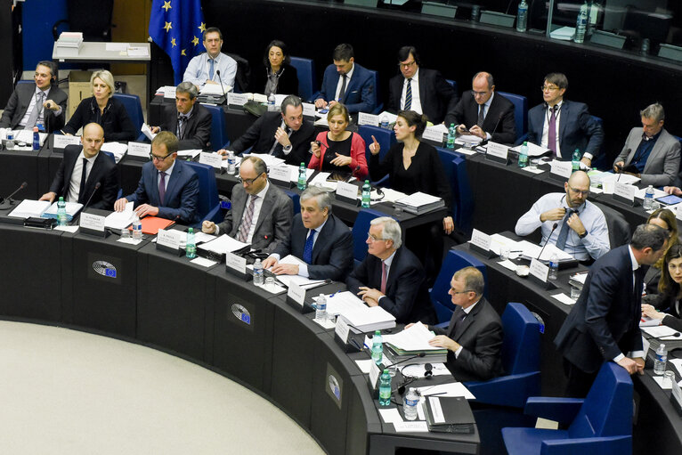 Conference of Presidents- Arrival of Michel BARNIER, European Chief Negotiator for the United Kingdom Exiting the European Union