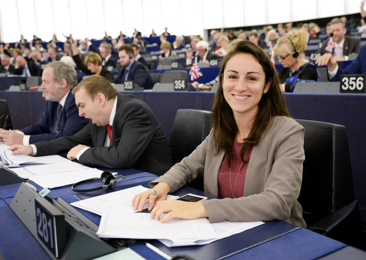 Foto 1: Eleonora EVI in the EP in Strasbourg