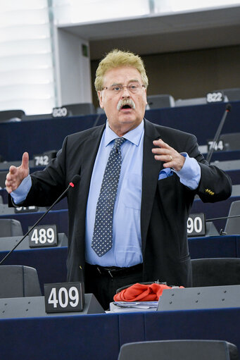 Photo 6 : EP plenary session- European security and the future of the Intermediate-Range Nuclear Forces Treaty - Statement by the VicePresident of the Commission/High Representative of the Union for Foreign Affairs and Security Policy