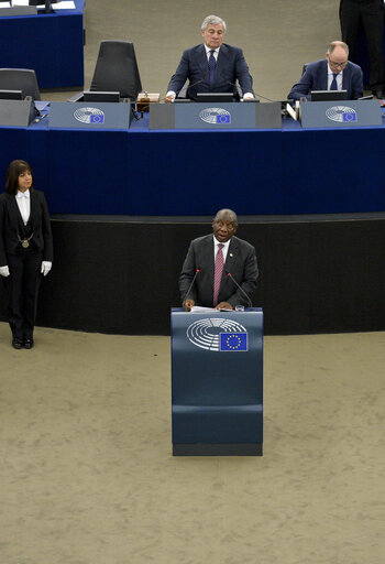 Plenary session Formal sitting
Address by Cyril RAMAPHOSA, President of the Republic of South Africa