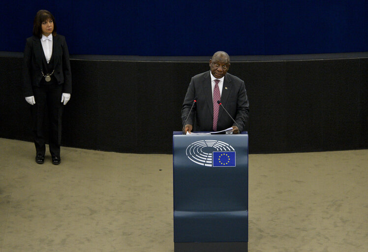 Plenary session Formal sitting
Address by Cyril RAMAPHOSA, President of the Republic of South Africa