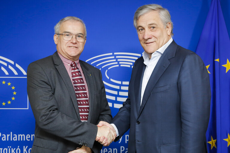 Photo 2: Antonio TAJANI, EP President meets with Michel DANTIN.