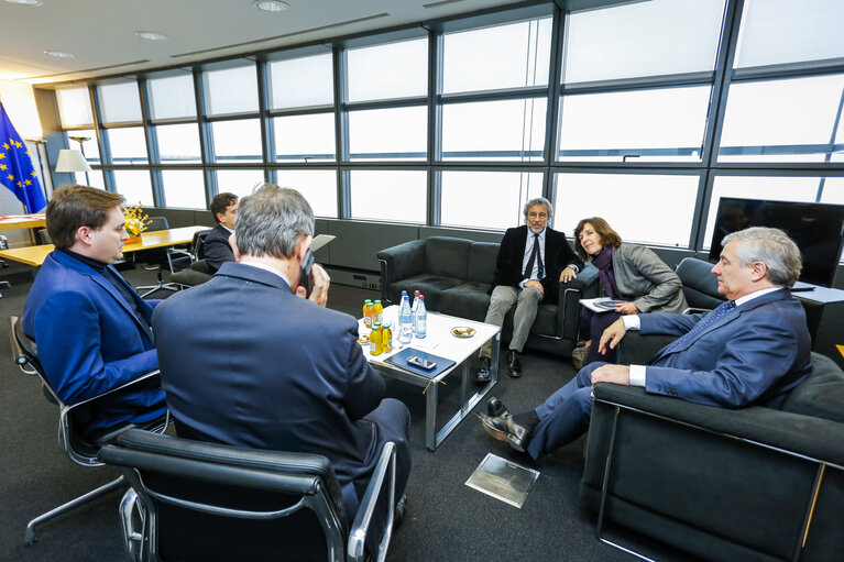 Fotografie 2: Antonio TAJANI, EP President meets with Can DÜNDAR, Turkish journalist