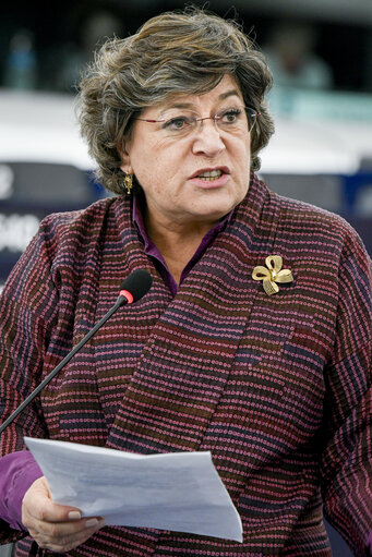 Photo 5 : EP plenary session- European security and the future of the Intermediate-Range Nuclear Forces Treaty - Statement by the VicePresident of the Commission/High Representative of the Union for Foreign Affairs and Security Policy