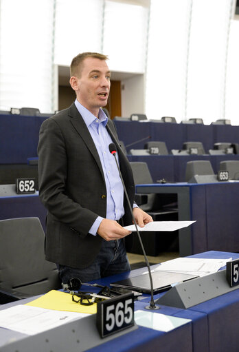 Photo 1: Benedek JAVOR in the EP in Strasbourg