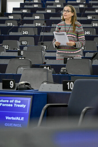 Photo 9 : EP plenary session- European security and the future of the Intermediate-Range Nuclear Forces Treaty - Statement by the VicePresident of the Commission/High Representative of the Union for Foreign Affairs and Security Policy