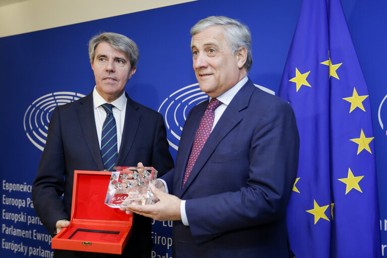 Antonio TAJANI, EP President meets with Angel GARRIDO, Presidente de la Comunidad de Madrid