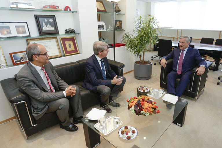 Antonio TAJANI, EP President meets with Angel GARRIDO, Presidente de la Comunidad de Madrid