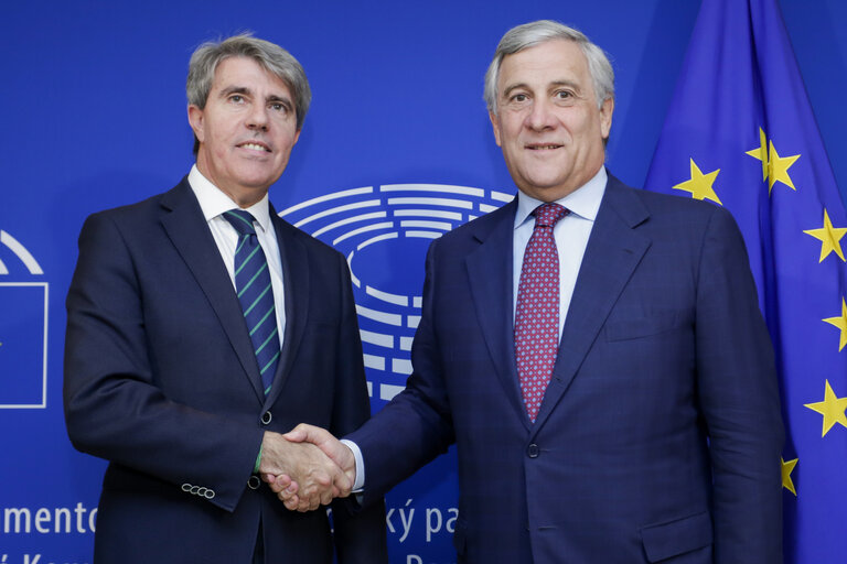 Antonio TAJANI, EP President meets with Angel GARRIDO, Presidente de la Comunidad de Madrid