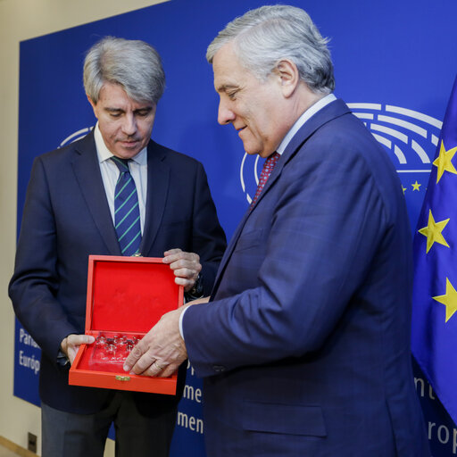 Antonio TAJANI, EP President meets with Angel GARRIDO, Presidente de la Comunidad de Madrid