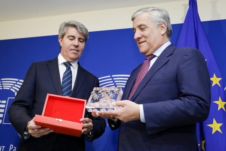 Antonio TAJANI, EP President meets with Angel GARRIDO, Presidente de la Comunidad de Madrid