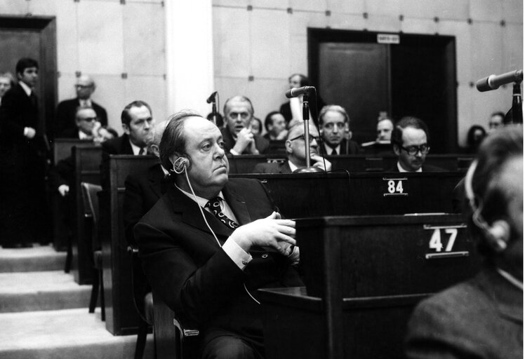 Various pictures of sessions in Strasbourg in 1973