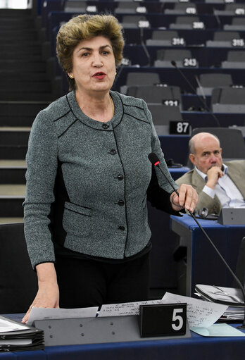 Foto 4: Maria Joao RODRIGUES in the EP in Strasbourg