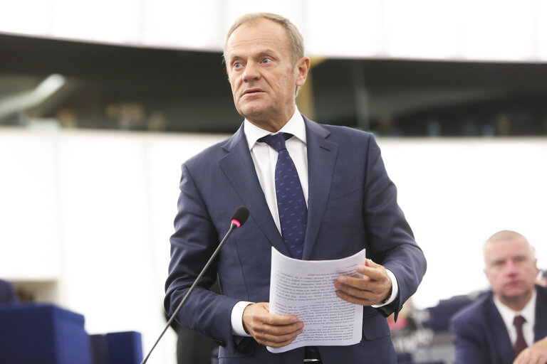 Fotografija 11: EP plenary session - Conclusions of the European Council meeting of 17 and 18 October 2018