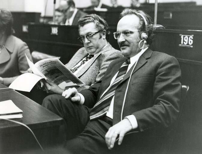 Various pictures of sessions in Strasbourg in 1973