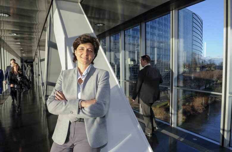MEP Sylvie GOULARD in her office in Strasbourg