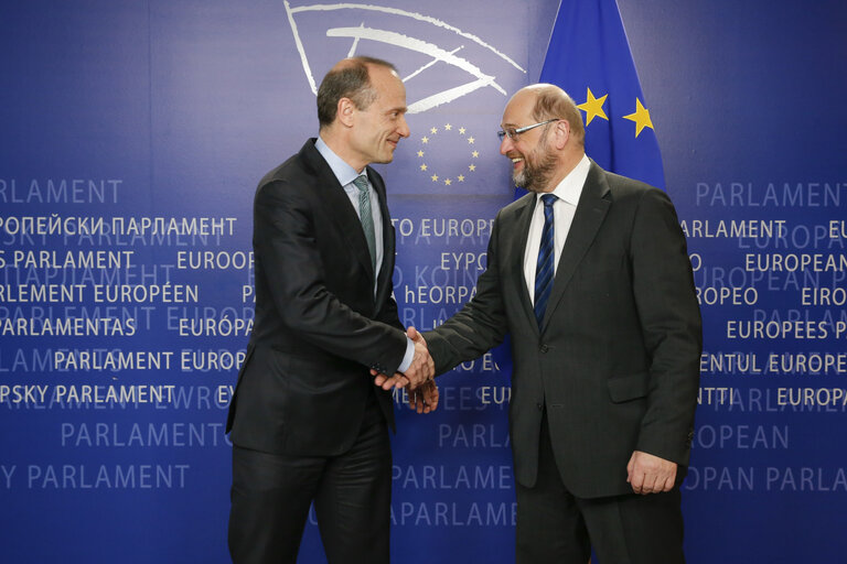 Martin SCHULZ - EP President meets with Morten KJAERUM, director of the European Agency for Fundamental Rights