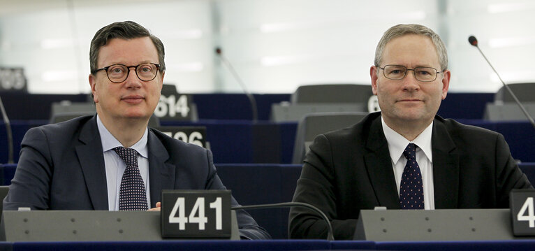 Photo 8 : Edouard FERRAND in Plenary  session week 03 2015 in Strasbourg