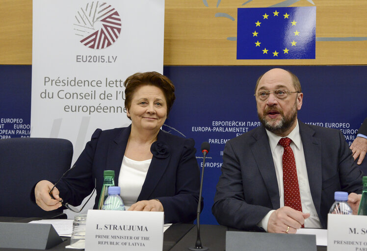 Fotografija 18: Press conference on the Latvian Presidency