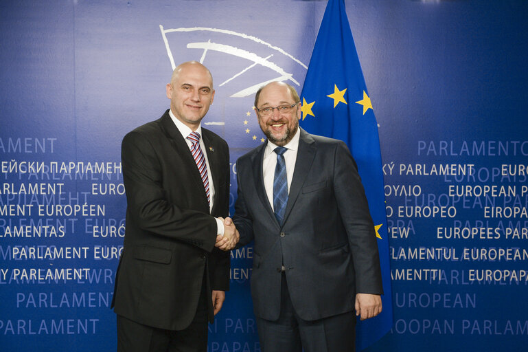 Fotografie 1: Martin SCHULZ - EP President meets with Jozef TOBIAS - MSZP Chairman