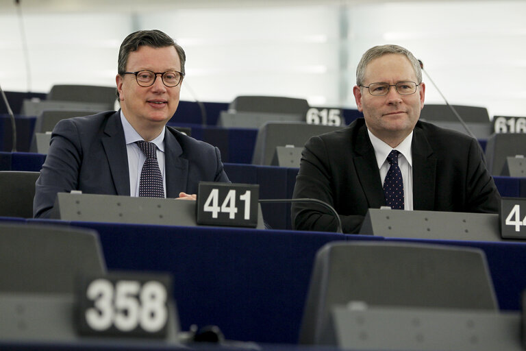 Photo 7: Edouard FERRAND in Plenary  session week 03 2015 in Strasbourg