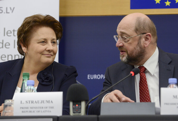 Fotografija 13: Press conference on the Latvian Presidency