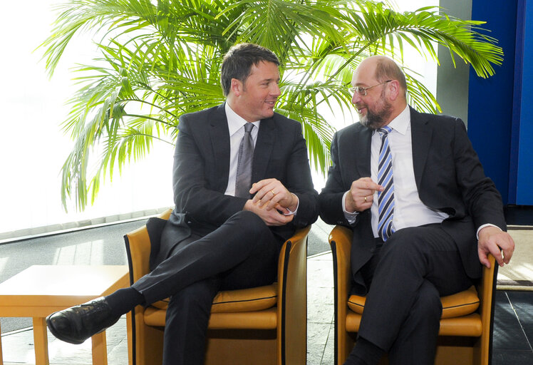 Foto 3: Martin SCHULZ - EP President meets with PM Matteo RENZI