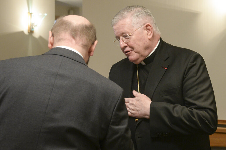 Martin SCHULZ - EP President meets the Nuncio papal