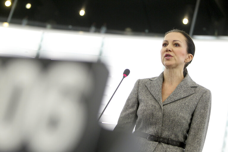 Fotografija 7: Plenary session in Strasbourg - Week 3 2015 - Programme of activities of the Latvian Presidency  Council and Commission statements