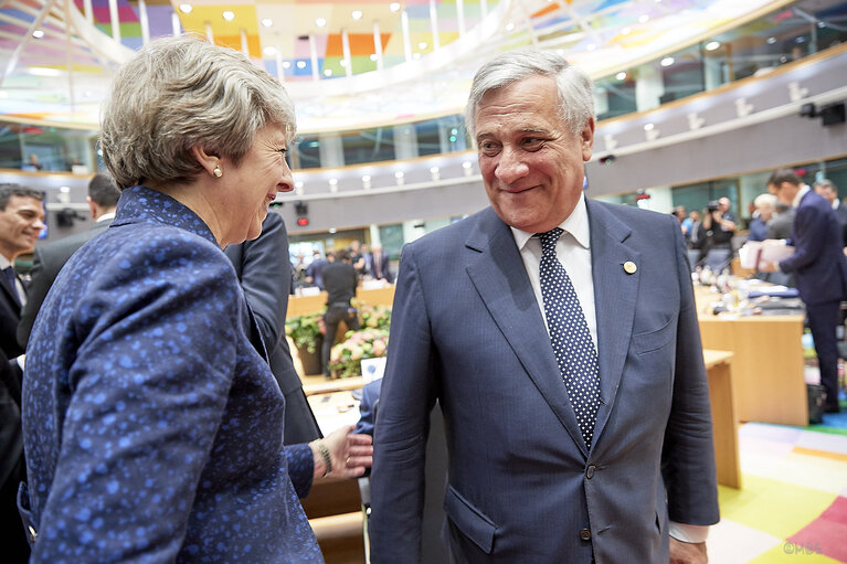 Fotografi 3: European Council  Antonio TAJANI - EP President to assembled heads of state or government