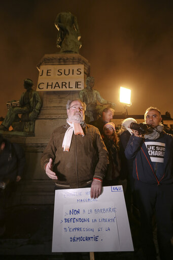 Photo 4: Tribute demonstration for the victims of the attack against Charlie Hebdo