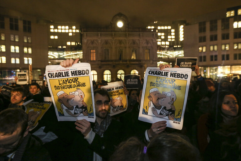 Photo 1: Tribute demonstration for the victims of the attack against Charlie Hebdo
