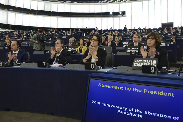 Photo 1 : 70 th anniversary of the Libaration of Auschwitz - Review of the Italian Presidency - Plenary session week 03 2015