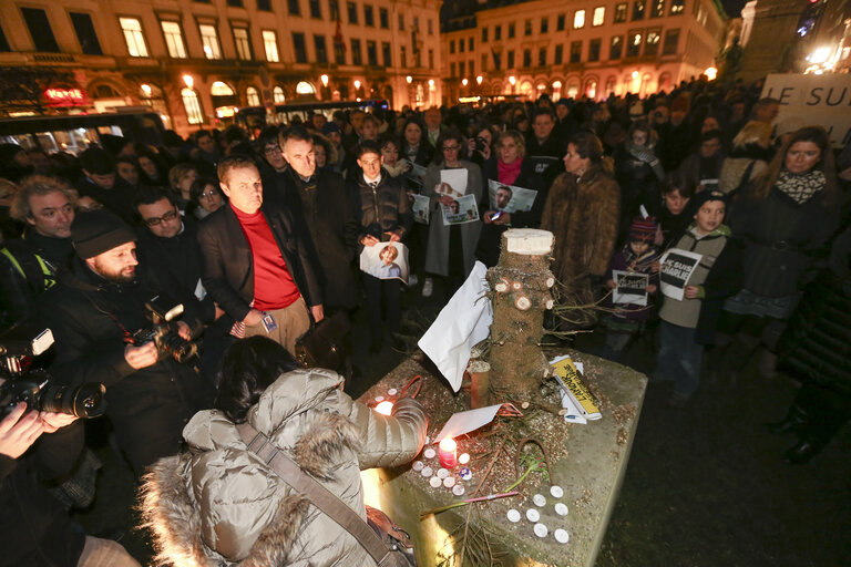 Photo 8: Tribute demonstration for the victims of the attack against Charlie Hebdo