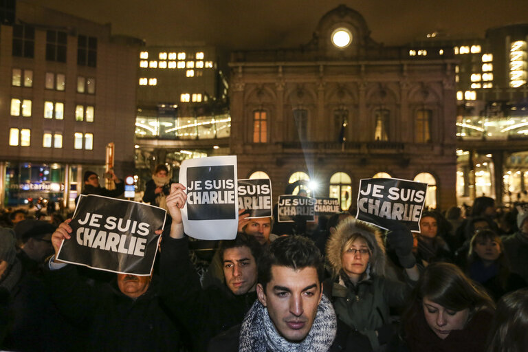Photo 2: Tribute demonstration for the victims of the attack against Charlie Hebdo