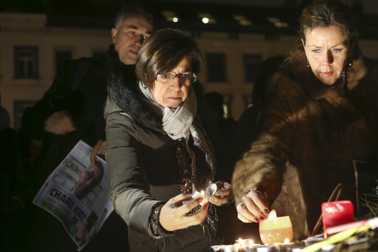Photo 12: Tribute demonstration for the victims of the attack against Charlie Hebdo