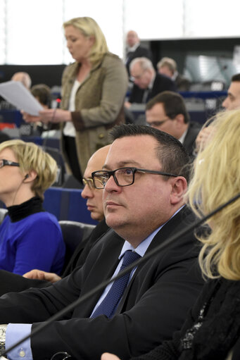 Photo 6 : Dominique MARTIN during the Plenary session week 03 2015 in Strasbourg