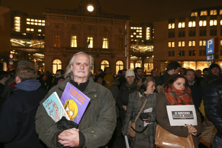 Photo 16: Tribute demonstration for the victims of the attack against Charlie Hebdo