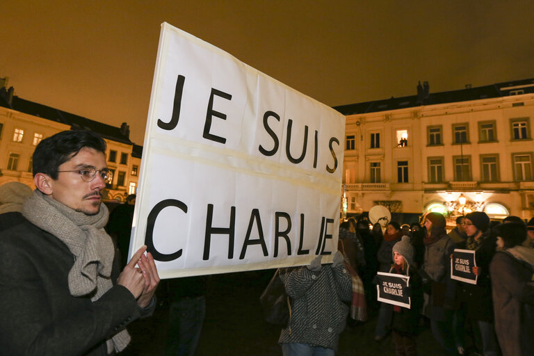 Photo 15: Tribute demonstration for the victims of the attack against Charlie Hebdo