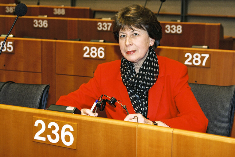 Photo 2 : MEP Marialiese FLEMMING at the European Parliament in Brussels